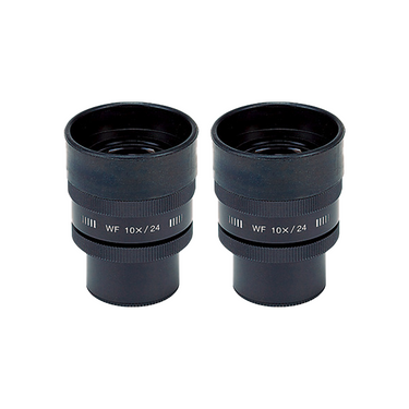 Eyepiece Field of View Dia. 24mm 10X Adjustable Eyepiece (Pair Dia. 30/FN24), SKU Mitutoyo-378-866, three quarter front view
