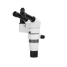 8-80X Parallel Zoom Stereo Microscope Head, Trinocular, Eyetube Angle 20 Degrees with Focusable Eyepieces, SKU PZ04011331, three quarter front view