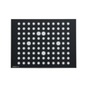 Manufacturing Precision ±10μm Black Dot Calibration Target on Glass (200x150mm 11x9), SKU CT20010301, three quarter front view