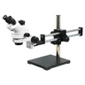 7X-45X Widefield Zoom Stereo Microscope, Trinocular, Double Arm Boom Stand (Siedentopf), SKU SZ02030132, three quarter front view