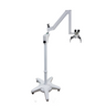 3X/4.7X/5X/7.5X/8X/12X LED Coaxial Reflection Light Pneumatic Arm Floor Stand Binocular Parallel Multiple Power Operation Surgical Microscope, SKU SM51010121, three quarter front view