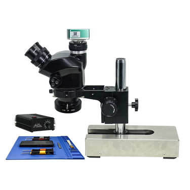 2.0 Megapixels 7-50X CMOS ESD Safe UV FREE LED Light Gliding Base Stand ESD Trinocular Zoom Stereo Microscope SZ02090238
