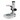 Microscope Track Stand, 76mm Fine Focus Rack, Top and Bottom LED Light (Dimmable), SKU ST04040401, three quarter front view