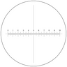 Microscope Eyepiece Reticle Cross Line Micrometer Ruler, X-Axis Crosshair Scale Dia. 24mm, 10mm/100 Div., SKU RT20103163, three quarter front view