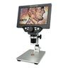 1-1200X LED Digital Microscope, HD 7 inch LCD Screen, 12 MP, SKU DM02050111, three quarter front view