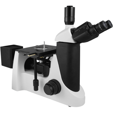 100X-800X Inverted Metallurgical Microscope, Trinocular, Halogen Light, Bright Field + Polarizing Kit