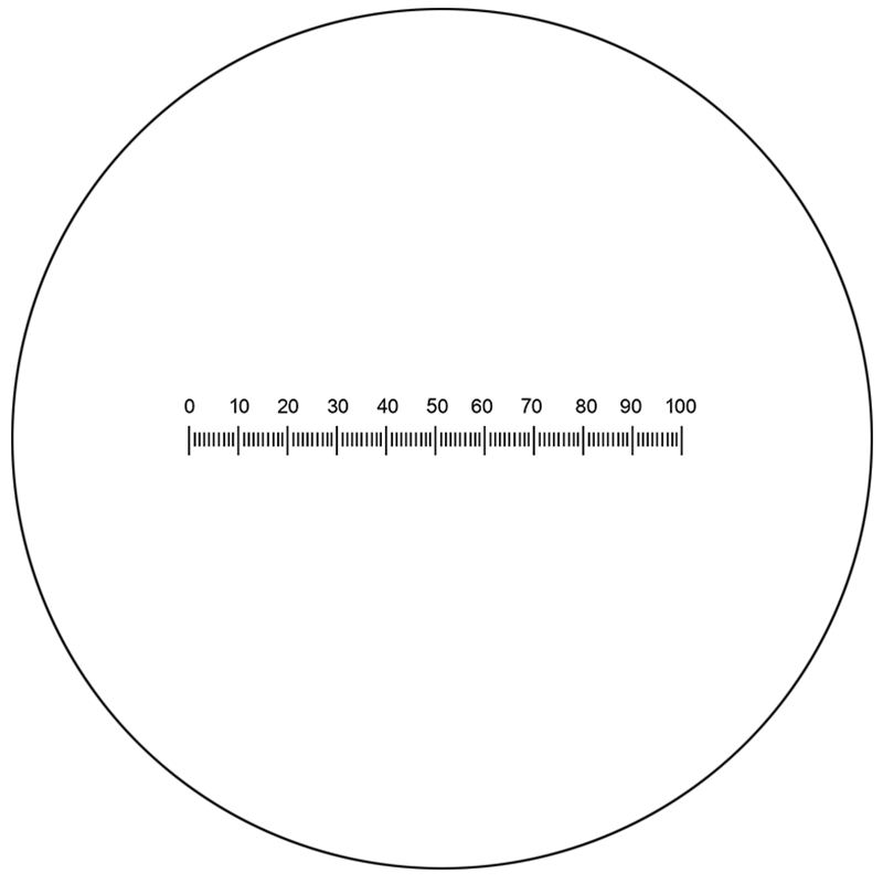 Eye Piece Ruler Microscope Microscope Eyepiece Reticle Linear Scale Micrometer Ruler Dia. 24mm, 5 ...