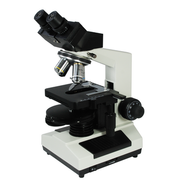 40X-1600X Phase Contrast Lab Microscope, Binocular, Halogen Light, SKU PH13040221, three quarter front view