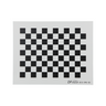 Manufacturing Precision ±0.5μm White Glass Checkerboard Calibration Target (290x230mm 12x9), SKU CT20020101, three quarter front view