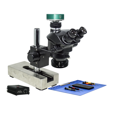 2.0 Megapixels 7-50X CMOS ESD Safe UV FREE LED Light Gliding Base Stand ESD Trinocular Zoom Stereo Microscope SZ02090238