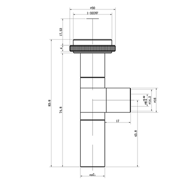Objective Working Distance 65mm (2.559″) 1X Telecentric Objective Lens TL44120112