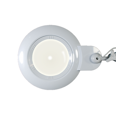 8 Diopter (3X) LED Magnifying Lamp with Clamp – 5-inch Glass Lens (Removable)