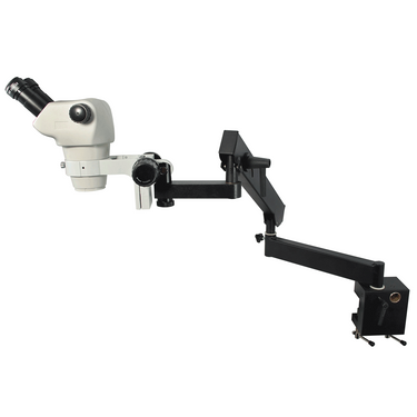 8X-50X Widefield Zoom Stereo Microscope, Binocular, Flexible Articulating Arm Table Clamp