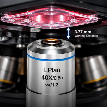 40X Infinity-Corrected Long Working Distance Plan Achromatic Microscope Objective Lens Working Distance 3.71mm