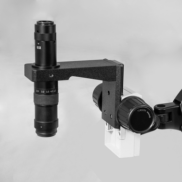 0.35X-2.25X Industrial Inspection Video Zoom Microscope, Pneumatic Arm Clamp Stand