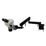 7X-45X Widefield Zoom Stereo Microscope, Binocular, Flexible Articulating Arm Table Clamp (Adjustable Eyepiece), SKU SZ02040621, three quarter front view