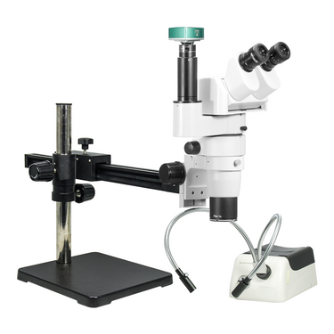 2.0 Megapixels 8-65X CMOS Ball Bearing Boom Stand Halogen Light Trinocular Parallel Zoom Stereo Microscope PZ02080275