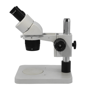 10X/30X Widefield Stereo Microscope, Binocular, Post Stand (Height 250mm) Rectangle Base