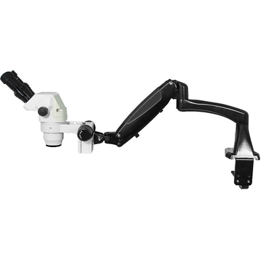 6.5X-45X Super Widefield Zoom Stereo Microscope, Binocular, Pneumatic Articulating Arm Table Clamp