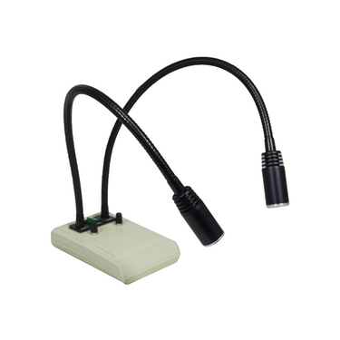 LED Dual Gooseneck Spot Light Microscope Illuminator 6W
