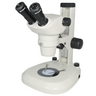 6X-50X Widefield Zoom Stereo Microscope, Binocular, Track Stand, LED Top and Bottom Light, SKU SZ04030122, three quarter front view