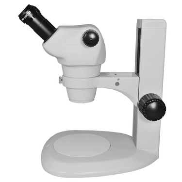 8X-50X Widefield Zoom Stereo Microscope, Binocular, Track Stand (Track Length 280mm) Fan Shaped Base