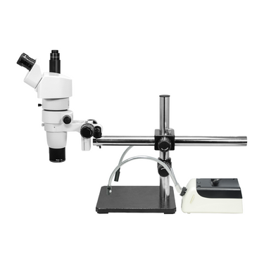 8-50X Halogen Light Boom Stand Trinocular Parallel Zoom Stereo Microscope PZ02040454