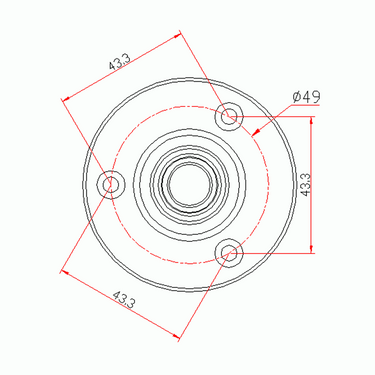 Table Mount for Magnifying Lamp - 1/2 inch (13mm) Diameter