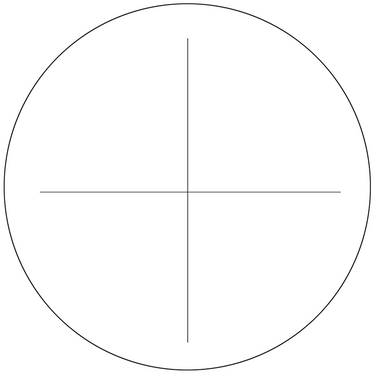 Microscope Eyepiece Reticle Cross Line Scale Dia. 27mm, SKU RT20102191, three quarter front view