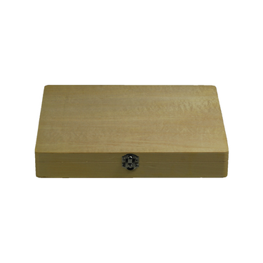 100pc 22.5x19x3.5cm Slide Wood Box (100pc), SKU SL39801005, three quarter front view