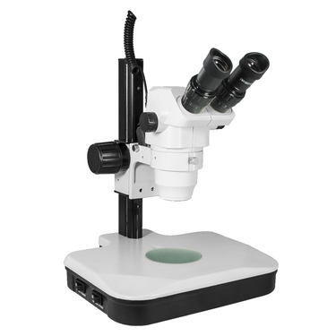 6.5X-45X Super Widefield Zoom Stereo Microscope, Binocular, Track Stand, Halogen Top Light and Fluorescent Bottom Light
