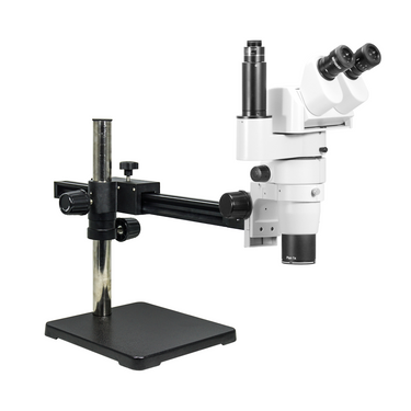 8-65X Ball Bearing Boom Stand Trinocular Parallel Zoom Stereo Microscope PZ02080252