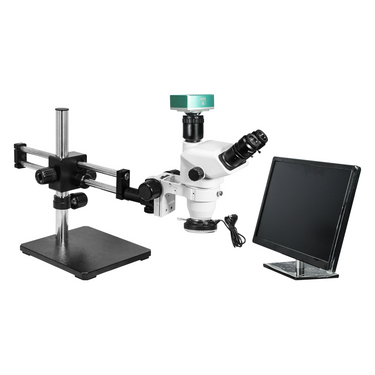 2.0 Megapixels 6.7-45X CMOS LED Light Dual Arm Stand Trinocular Zoom Stereo Microscope SZ02060533