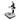 Microscope Track Stand, 83mm Coarse Focus Rack, Top and Bottom Halogen Light, SKU ST02031223, three quarter front view
