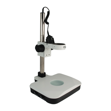 Microscope Post Stand, 83mm Coarse Focus Rack, Top and Bottom Light, Halogen and Fluorescent