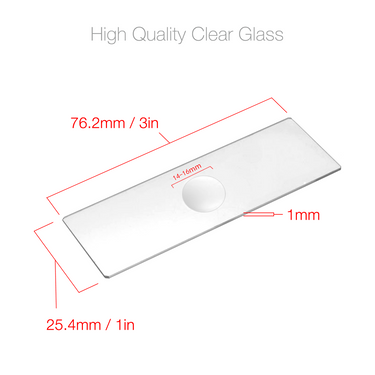 50 Microscope Slides, Single Concave Depression Cavity, Glass