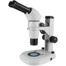 8-65X Track Stand LED Dual Illuminated Light  Binocular Parallel Zoom Stereo Microscope, SKU PZ04010324, three quarter front view