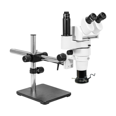 8-50X LED Light Boom Stand Trinocular Parallel Zoom Stereo Microscope PZ02040451