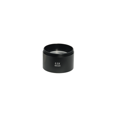 0.5X Auxiliary Objective Barlow Lens for SZ0503 Zoom Stereo Microscope, Screw Thread:M48x0.75mm, SKU SZ05034211, three quarter front view