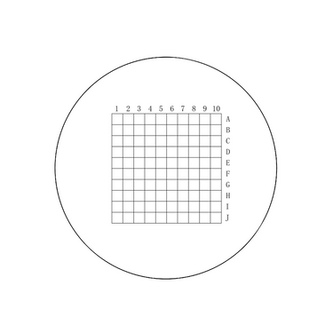 10x10mm/10x10 Net Grid Net Grid Reticle ( Dia. 20.4mm), SKU RT20105125, three quarter front view