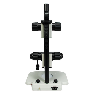 Microscope Track Stand, 76mm Coarse Focus Rack, Fine Focus XY Stage, LED Light Base