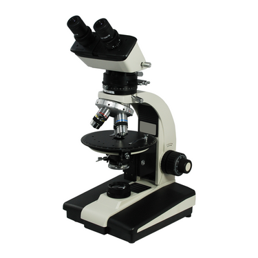 40X-630X Polarizing Microscope, Binocular, Halogen Light, for Geology, Petrology, Laboratories, SKU PL04080211, three quarter front view