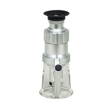 60X LED Portable Shop Field Inspection Measuring Microscope + Pen Light and Helicoid Focus