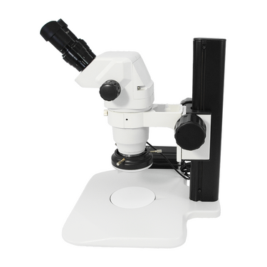 6.5X-45X Super Widefield Zoom Stereo Microscope, Trinocular, Track Stand + LED Ring Light