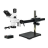 6.7-45X LED Light Ball Bearing Boom Stand Trinocular Zoom Stereo Microscope, SKU SZ02061432, three quarter front view