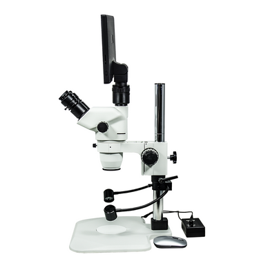 2.0 Megapixels 6.7-45X CMOS LED Light Post Stand Trinocular Zoom Stereo Microscope SZ02060239