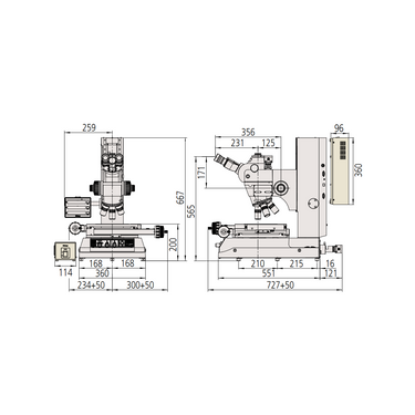 20-1000X LED Dual Illuminated Light XY Stage Travel Distance 100x100mm Measuring Microscope (Bright/Dark Field, Measuring Range: 100x100, Z-Axis Measurement) Mitutoyo-176-986-13