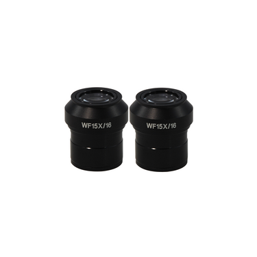 WF 15X Widefield Focusable Microscope Eyepieces, High Eyepoint, 30mm, FOV 16mm, Adjustable Diopter (Pair)