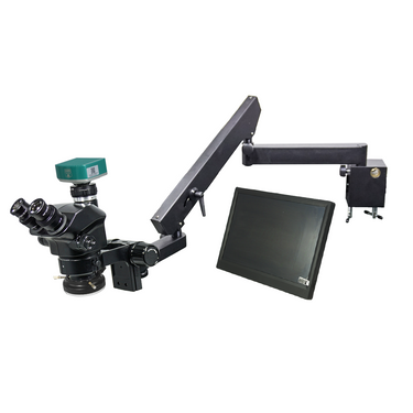 2.0 Megapixels 7-50X CMOS LED Light Flexible Arm ESD Safe Trinocular Zoom Stereo Microscope SZ02090655