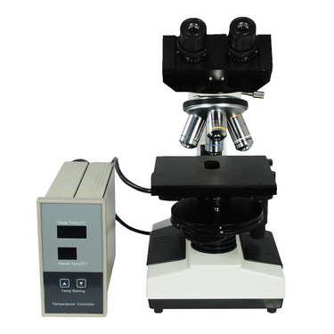40X-1600X Phase Contrast Lab Microscope, Binocular, LED Light + Temperature Control Stage
